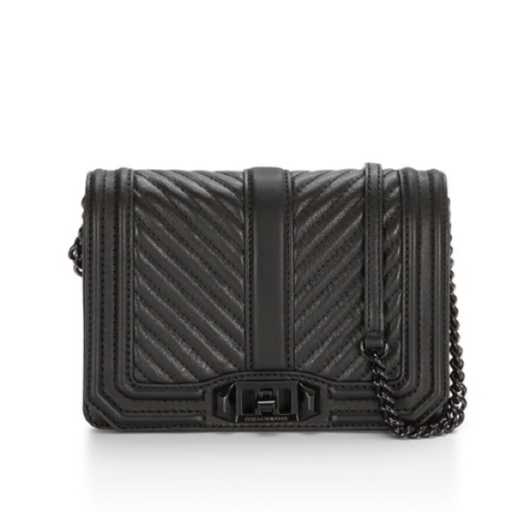 Chevron Quilted Small Love Crossbody